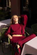 Dres bordowy Aurora (spodnie)