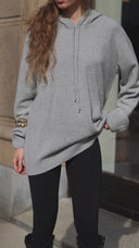 Sweter Cortina szary z kapturem